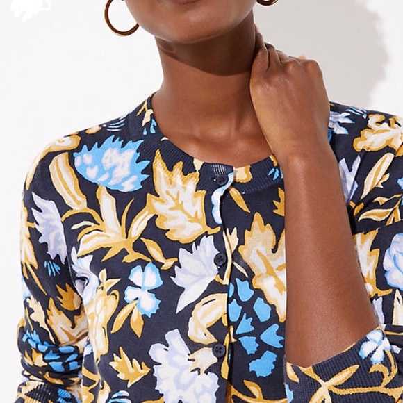 NWT Loft Floral Signature Cardigan - Picture 4 of 4